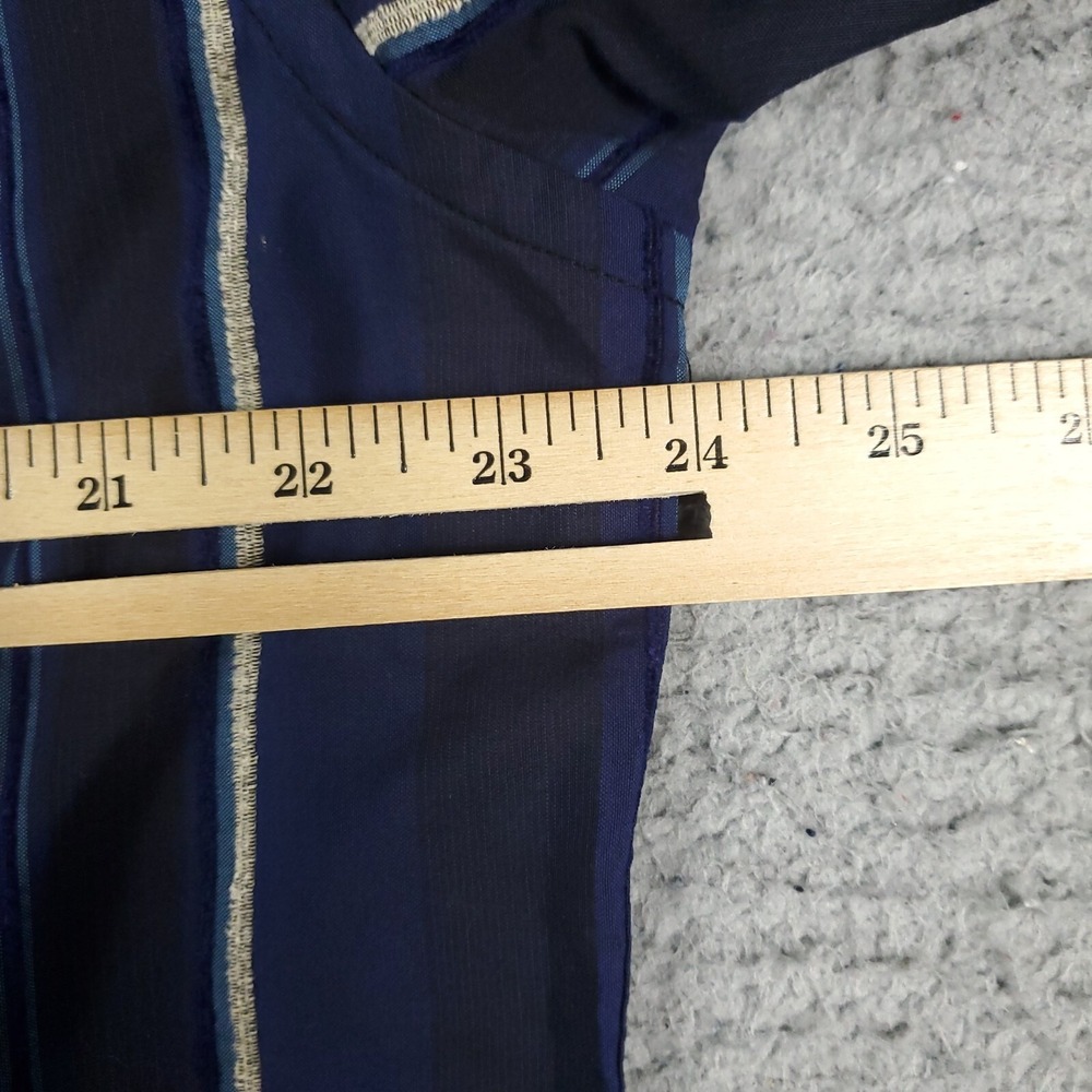 Bugatchi Uomo Shirt Mens Large Blue Striped Casual Button Up Long Sleeve - Picture 5 of 6